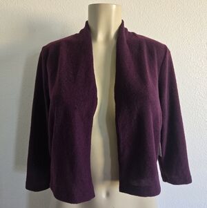 Purple Open Front Cardigan